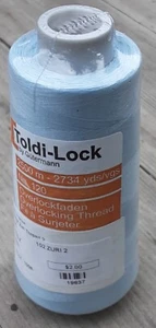 Toldi-Lock Overlocking Thread Blue 2734 yds No. 120 COL: 6330 100% Polyester - Picture 1 of 6