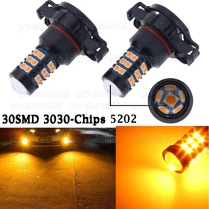 Bombilla de conducción antiniebla LED ámbar amarillo para automóvil 30SMD 3030 5201 9009 PS24W 5202 - Imagen 1 de 11