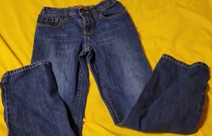 Unisex Kids Old Navy Adjustable 5-pocket Skinny Jeans Size 7 Regular - Picture 1 of 3
