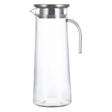 Acrylic Water Pitcher with Lid and Spout, 1.2L Beverage Jug for Homemade Drinks