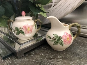 FRANCISCAN DESERT Rose Sugar & Creamer Set Made In USA Vintage - Picture 1 of 11
