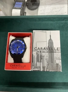 Orologio Uomo Lge Caravelle Made By Bulova In New York, Cinturino Silicone Nero 45A113 - Foto 1 di 7