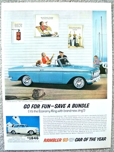 '63 Rambler 440 Convertible American Motors Car Of The Year Original Magazine Ad - Picture 1 of 2