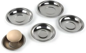 10PCS Stainless Steel Sauce Dishes Mini Appetizer Serving Plates 4Inch round Sea - Picture 1 of 4