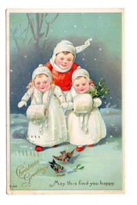 DB POSTKARTE, Weihnachtsgrüße, geprägt, 1916 - Bild 1 von 2