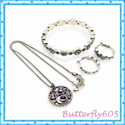 Brighton Halo Brazalete Pulsera Aro Pendientes Collar Conjunto Bolsa Foto 1 de 4