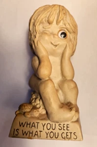 American Greetings figurina comica quello che vedi è quello che ottieni vintage 1971 - Foto 1 di 8