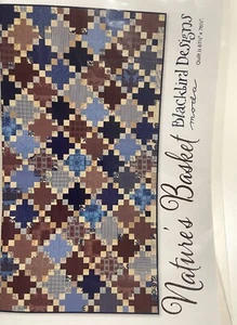 Nature's Basket Pattern Blackbird Designs Moda Finished Quilt 61.5' x 76.5" - Picture 1 of 3