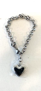 Pulsera de cadena Rolo de acero inoxidable para damas grabada "S" 3" garra de langosta nueva sin etiquetas - Imagen 1 de 4