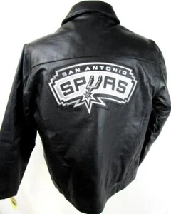 San Antonio Spurs Mens Med or XL Full Zip Executives Soft Leather Jacket B1 688 - Picture 1 of 5