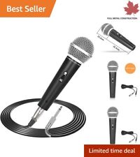 Professional Dynamic Cardioid Microphone - 15ft XLR to ¼” 6.35mm Cable Included