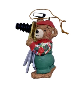 Calamita Fotografo Ornamento Natale Orso Macchina Fotografica Vintage Anni 90 Cameraman Nuova - Foto 1 di 8