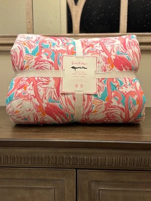 Pottery Barn Kids Lilly Pulitzer in PINK colony FULL /QUEEN quilt  NWT - Image 1 of 4