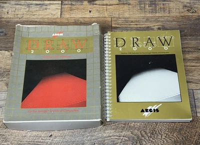 Vintage Aegis Draw 2000 Desktop CAD Software Amiga Box and Manual ONLY 1988 - Image 1 of 4