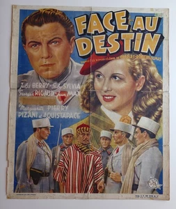 Face au destin Jules Berry Georges Rigaud affiche cinema originale 60x80 - Imagen 1 de 2