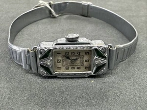 Bulova 14KT White Gold Womens Watch Pre owned - Picture 1 of 22