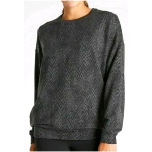 Felpa girocollo Athleta stampa spina di pesce da studio a strada XS tempo libero - Foto 1 di 8