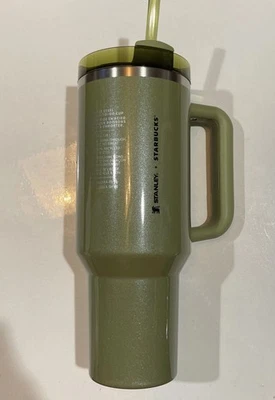 Vaso Stanley X Starbucks verde oliva perla 40 oz brillo lanzamiento otoño 2024 nuevo Foto 1 de 4