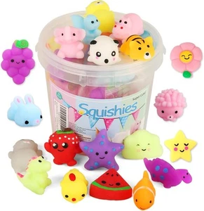 Squishies Squishy Giocattolo 24 Pezzi Bomboniere per Bambini Mochi moji... - Foto 1 di 7