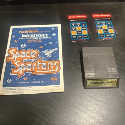 Space Spartans (Intellivision, 1982) Manual Video Game Cart And Overlays Tested - Image 1 of 4