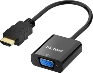 HDMI to VGA, Uni-Directional Gold-Plated VGA Adapter (Male Black - Photo 1/8