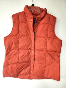 Chaleco de plumón de ganso Lands End naranja para mujer talla M 10-12 - Imagen 1 de 4