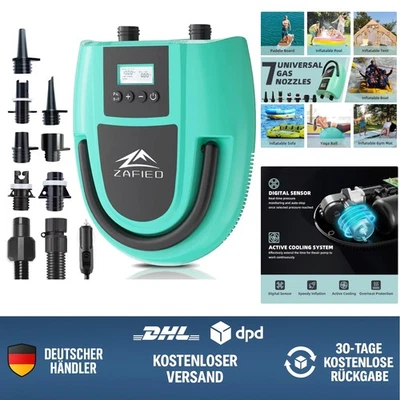 Elektrische Luftpumpe 20PSI hochdruck, Auto-On/Off, Digital, tragbar, SUP, Sc...