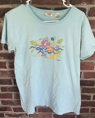 Camiseta De Colección 1998 LL Bean Kids 100% Algodón Gráfico Playa Camping Navegación Verano Foto 1 de 4