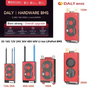 Daly Smart BMS 15A-200A 3S-16S 12V-60V Li-ion LiFePo4 Battery Protection+Balance - Picture 1 of 29