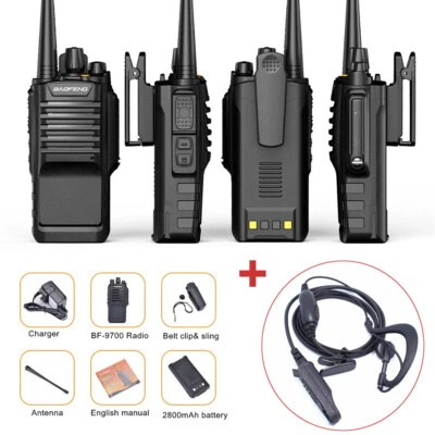 1/2/4/8PC  Walkie Talkie UHF Ham Radio 400-520MHz Handheld + Earpiece LOT - Image 1 of 4