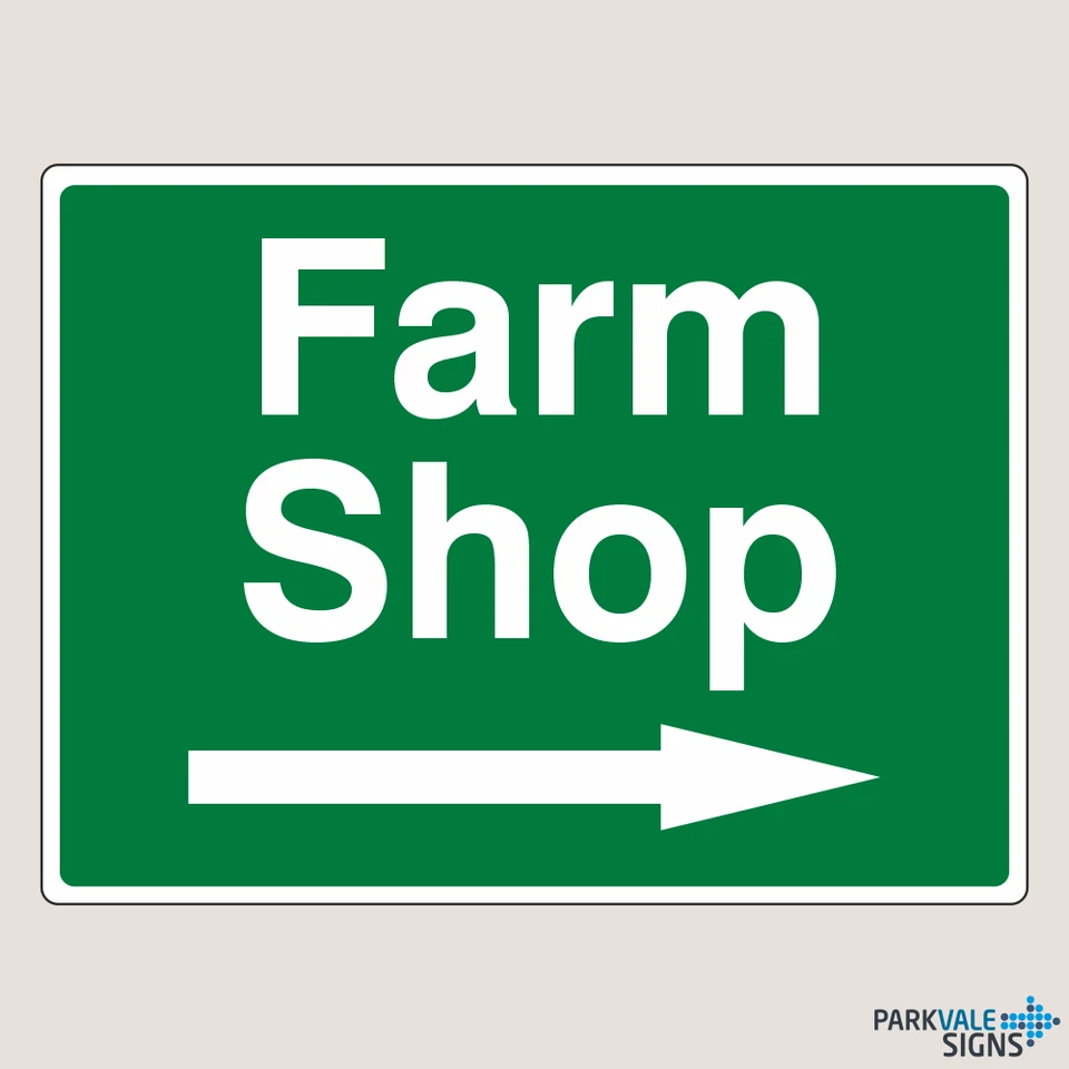 LI-SAFETY Farm Shop Arrow Right Sign - Farm Safety