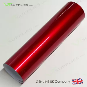 Pellicola auto in vinile metallizzato rosso CANDY (senza bolle d'aria) tutte le dimensioni del veicolo - Foto 1 di 5