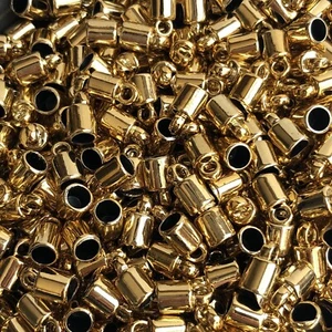 20X Cuero Cable End Tapas Oro 10mm Borla Extremo Punta Collar Conector Hágalo usted mismo Artesanía - Imagen 1 de 6