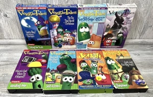 VeggieTales VHS Bundle Lot Of 8 Larry Boy Where’s God When I’m Scared Sing Along - Picture 1 of 6