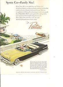 Magazine Ad- Vintage, 1956 Pontiac Sports Car-Family Size - Picture 1 of 1