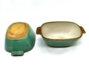 Lote de 165 cuencos para servir Glidden Pottery azul turquesa MCM Mid Century rectangular - Imagen 1 de 9