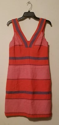 *** Nuevo sin etiquetas Vestido Anthropologie HD In Paris para mujer a rayas naranja talla 8  Foto 1 de 4