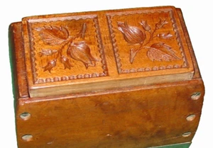 Antike Holz Butterform Nickel Messing Stempel Doppel Blumenstrauß Bankett Presse - Bild 1 von 24