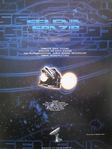 9/1990 PUB SELENIA SPAZIO ITALSAT SATELLITE COMMUNICATION SPACE ORIGINAL AD - Imagen 1 de 1