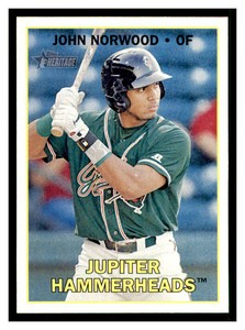 2016 Topps Heritage Minor League #134 JOHN NORWOOD Jupiter Hammerheads