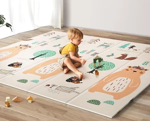 Foldable Baby Play Mat, Extra Large Waterproof Activity Playmats for Babies,Todd - Picture 1 of 7