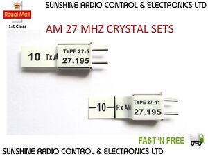 FUTABA COMPATIBLE RADIO REMOTE CONTROL RC CRYSTAL SETS AM 27 MHZ HITECH TRAXXAS