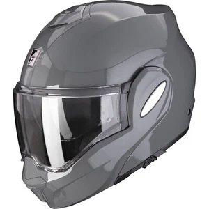 Scorpion Flip up Helmet Exo-Tech Evo Solid Size XL Motorcycle Helmet Cement Grey - Picture 1 of 3