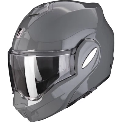 Scorpion Flip up Helmet Exo-Tech Evo Solid Size XL Motorcycle Helmet Cement Grey - Image 1 of 3