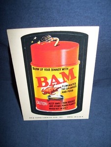Wacky Packages Bam Sticker Series 8 Tan Back 1974