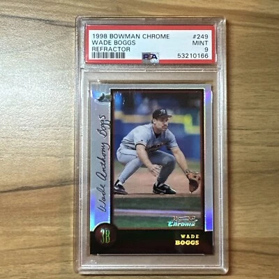 Wade Boggs 1998 Bowman cromo refractor PSA 9 Pop 7 solo 3 superior Foto 1 de 2