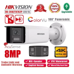 Hikvision 4K 8MP Panorama 180° DS-2CD2T87G2P-LSU/SL-4mm ColorVu IP Audio Kamera - Bild 1 von 16