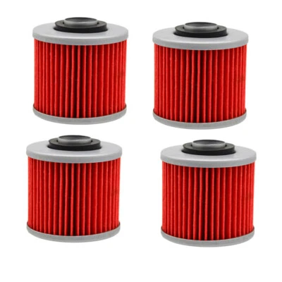 4X Filtros de aceite para Yamaha YFM700R RAPTOR 700 XV250 V-STAR XVS650 XVS1100 TDM850 Foto 1 de 4