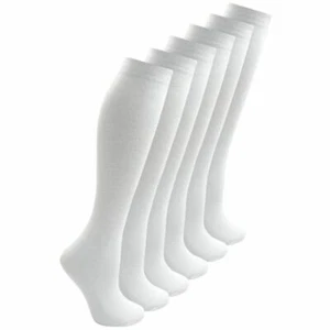Knee High Cotton School Socks Thicker Weight Long School Sock (6 PAIRS) - Picture 1 of 5