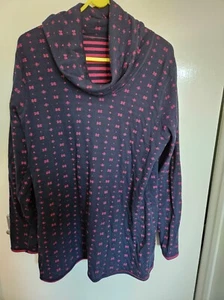 Cotton Traders size 18 ladies deep red reversible jumper roll neck long sleeves - Picture 1 of 7
